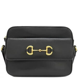 Gucci Shoulder Bag Horsebit Leather Black